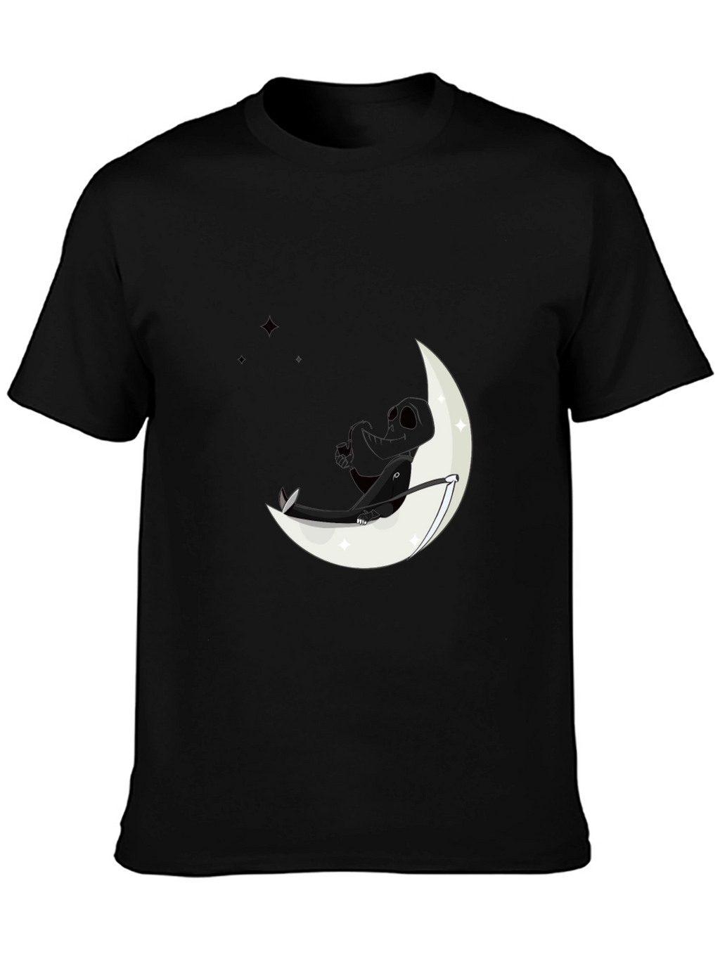 Moon Dreamer Graphic Tee - Black Cotton Comfort
