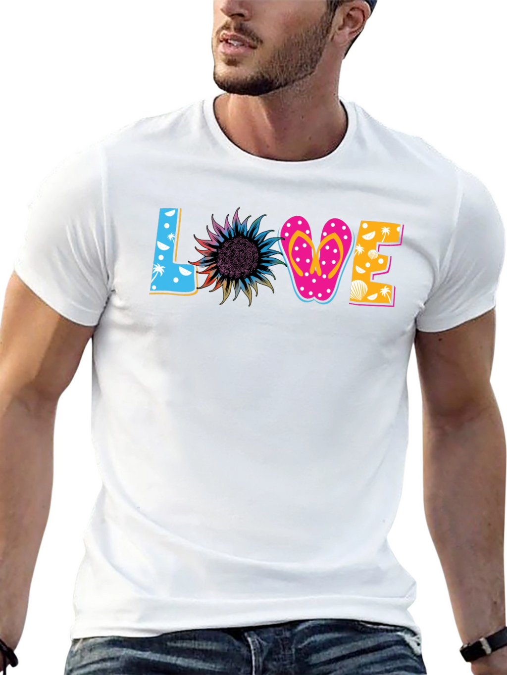 Love Beach Themed Graphic Tee
