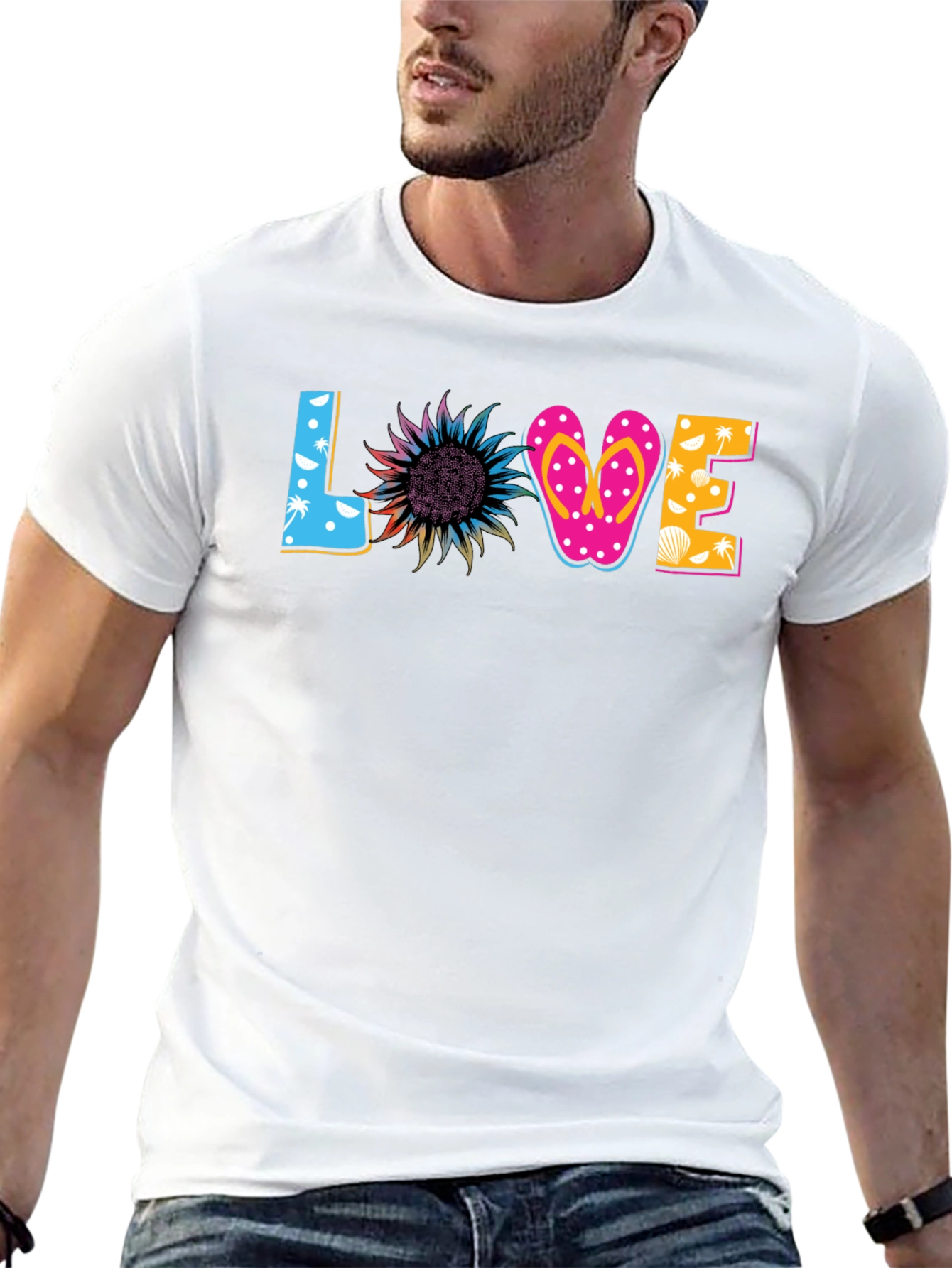 Love Beach Themed Graphic Tee