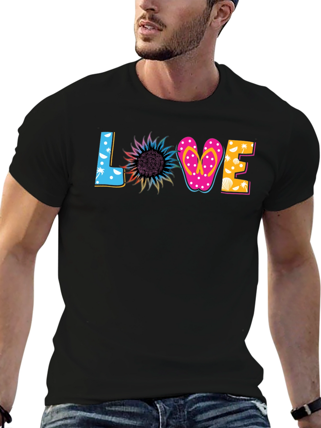 Love Beach Themed Graphic Tee