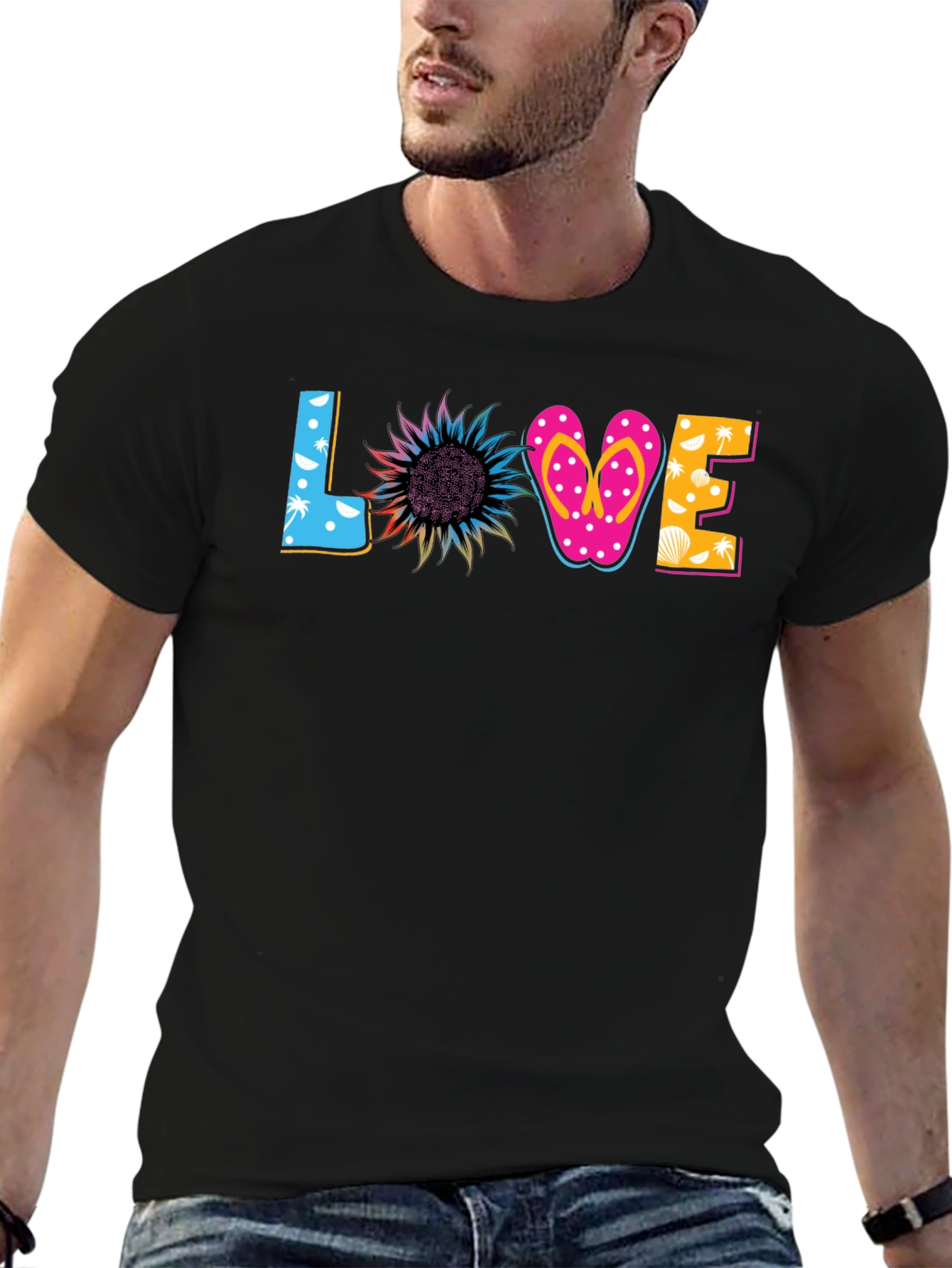 Love Beach Themed Graphic Tee