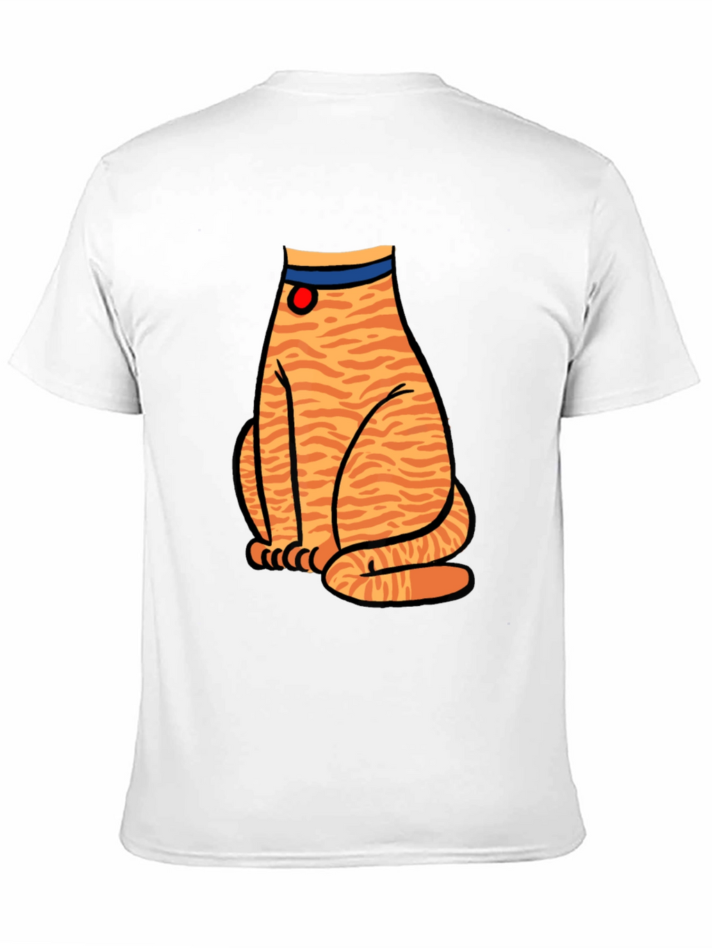 Striped Cat Graphic T-Shirt - Unisex Black Tee