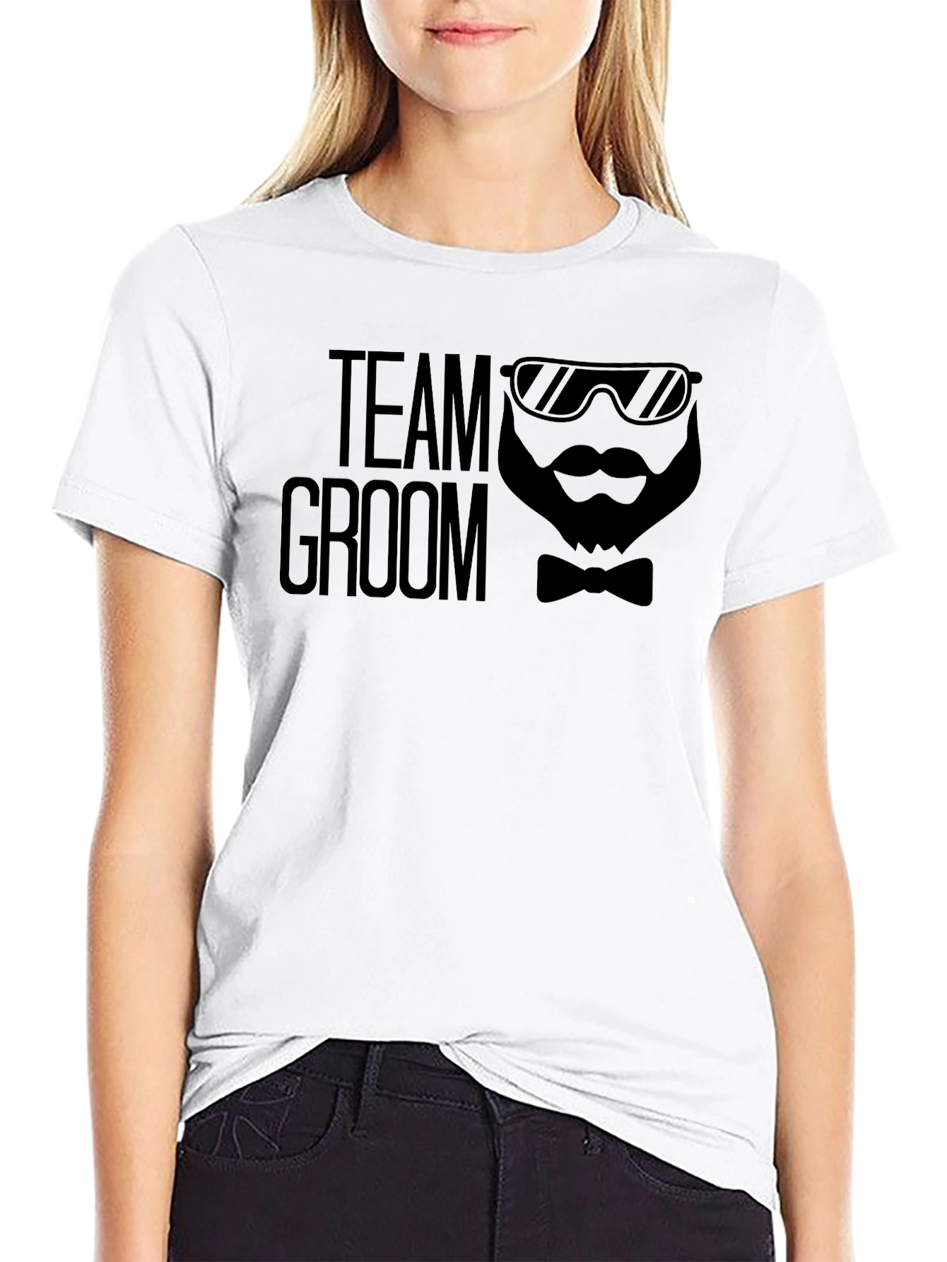 Team Groom Graphic Tee - Black Cotton Blend