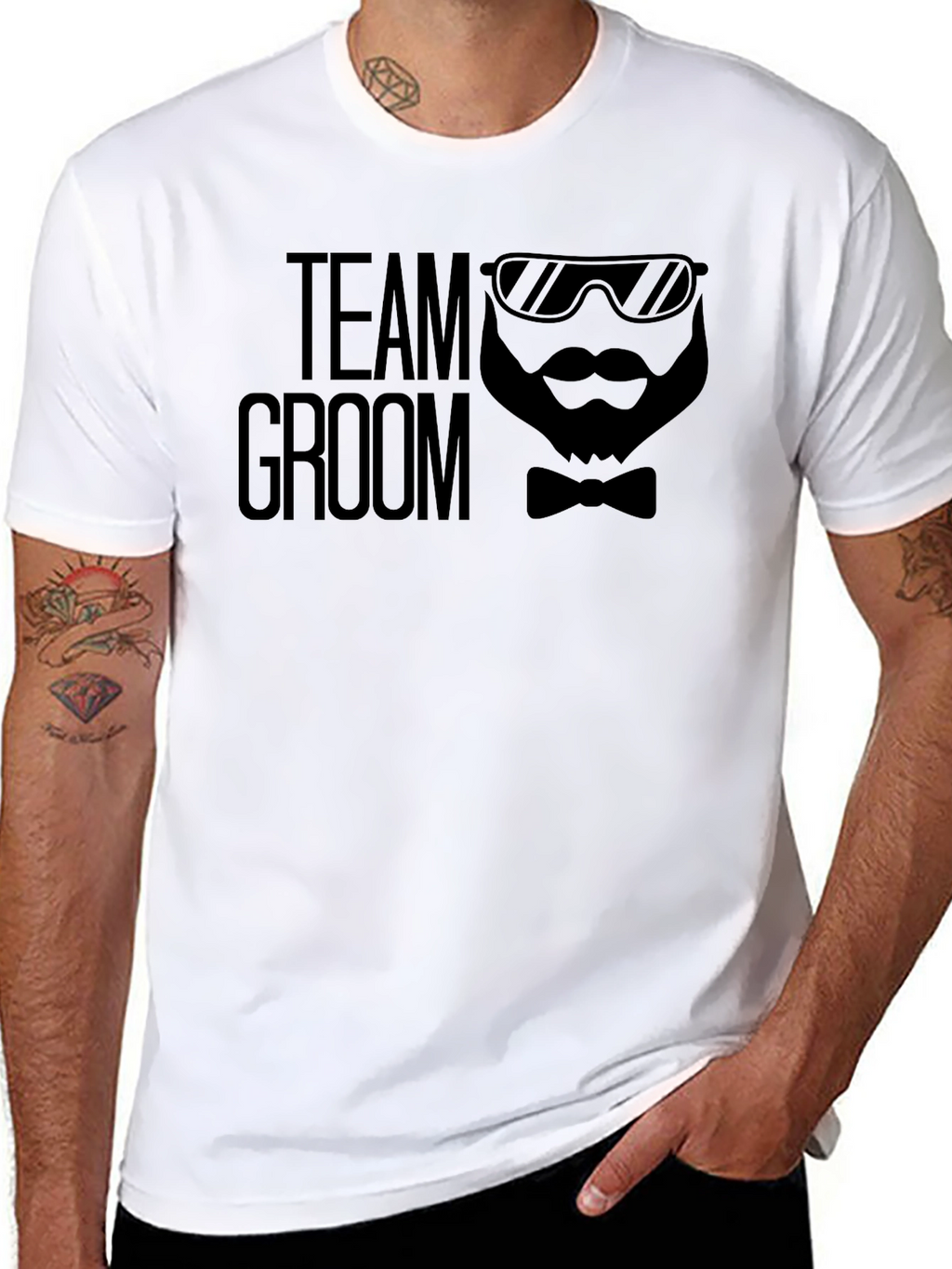 Team Groom Graphic Tee - Black Cotton Blend