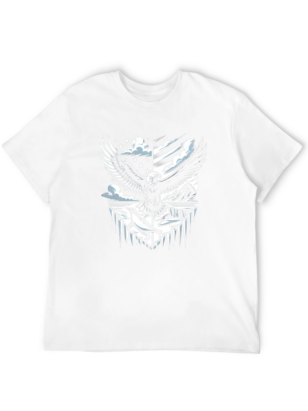 Eagle & Penguin Graphic Tee - Cool Design