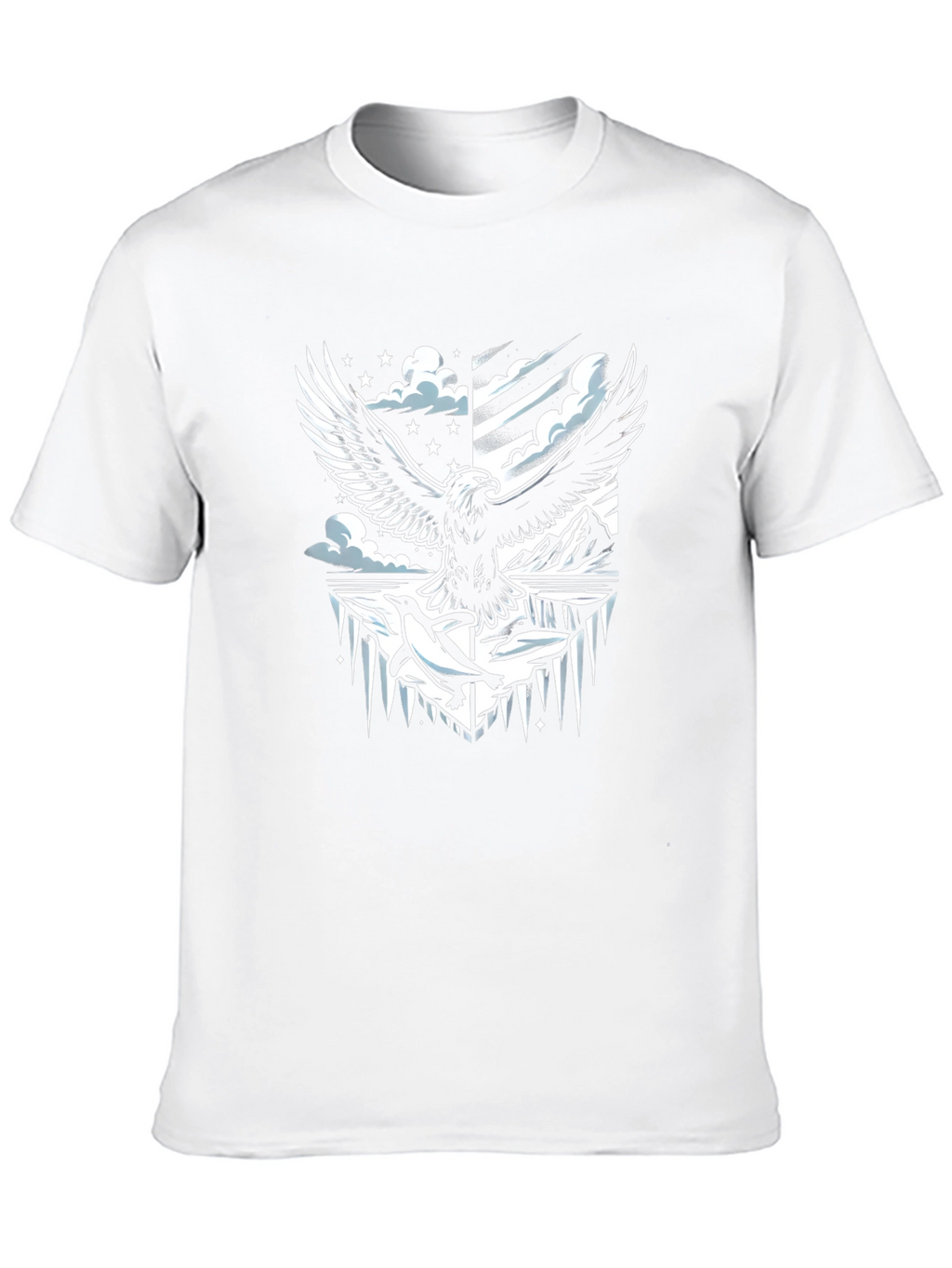 Eagle & Penguin Graphic Tee - Cool Design