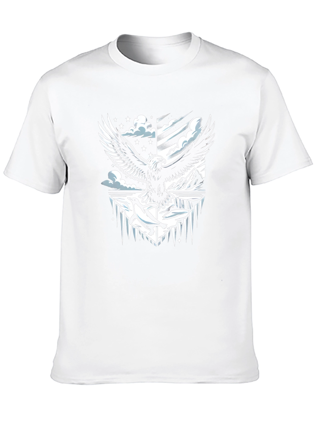 Eagle & Penguin Graphic Tee - Cool Design