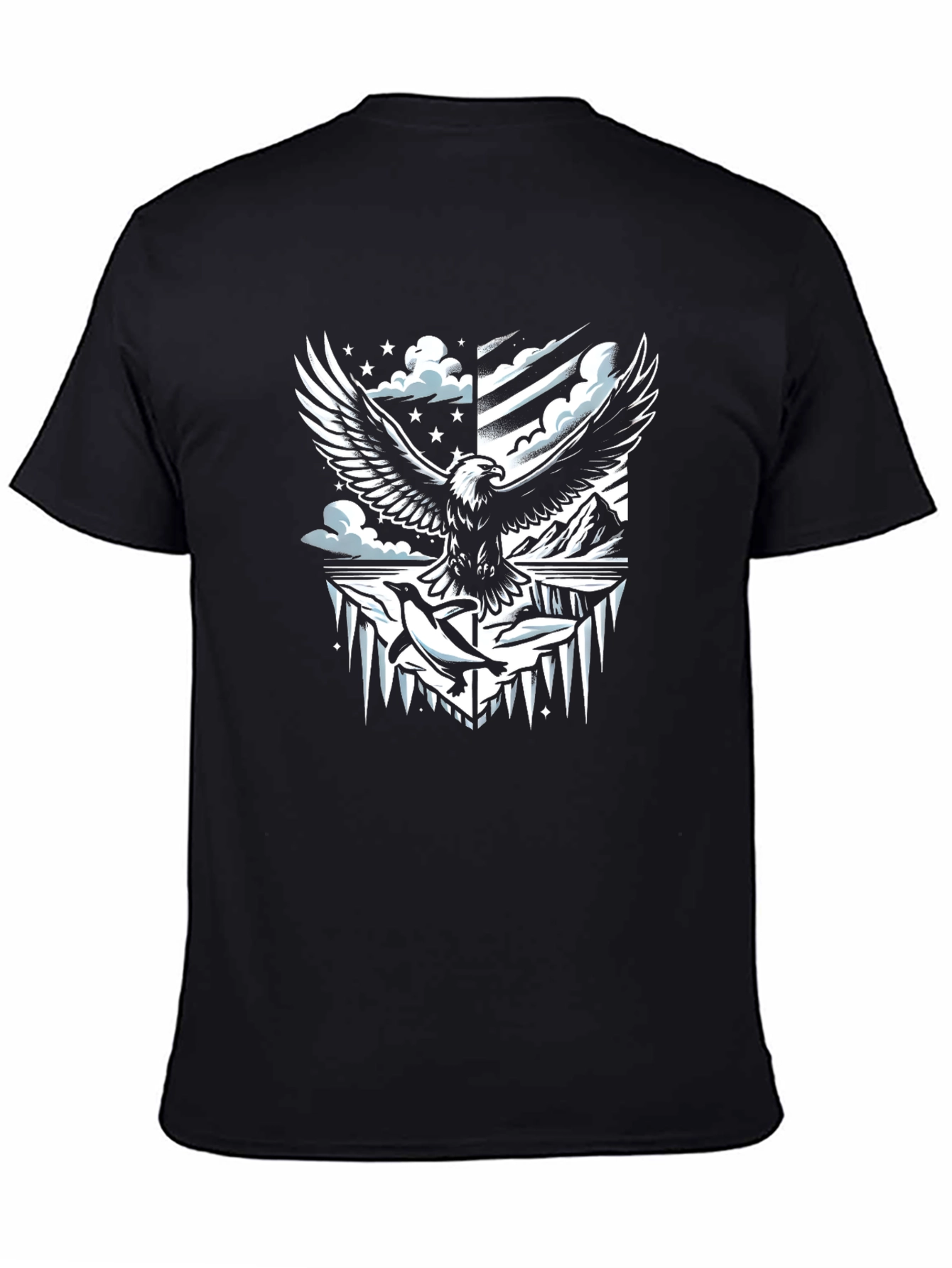 Eagle & Penguin Graphic Tee - Cool Design
