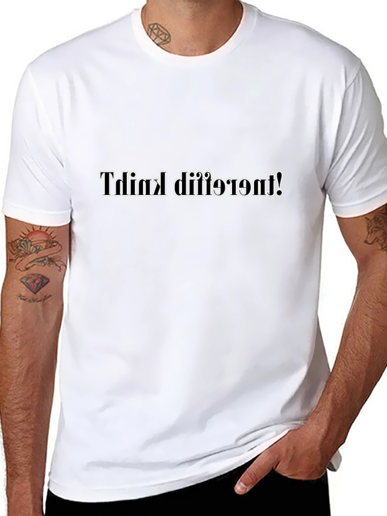 Think Different Tee - Inverted Graphic T-Shirt