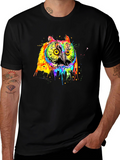 Rainbow Owl Graphic Black T-Shirt