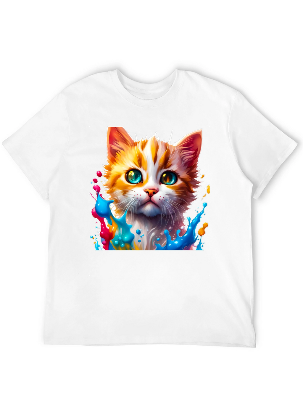 Colorful Cat Splash T-Shirt