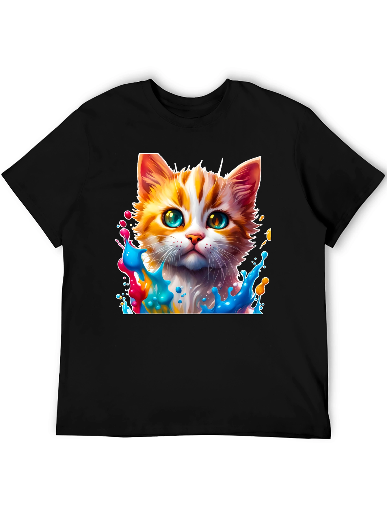 Colorful Cat Splash T-Shirt