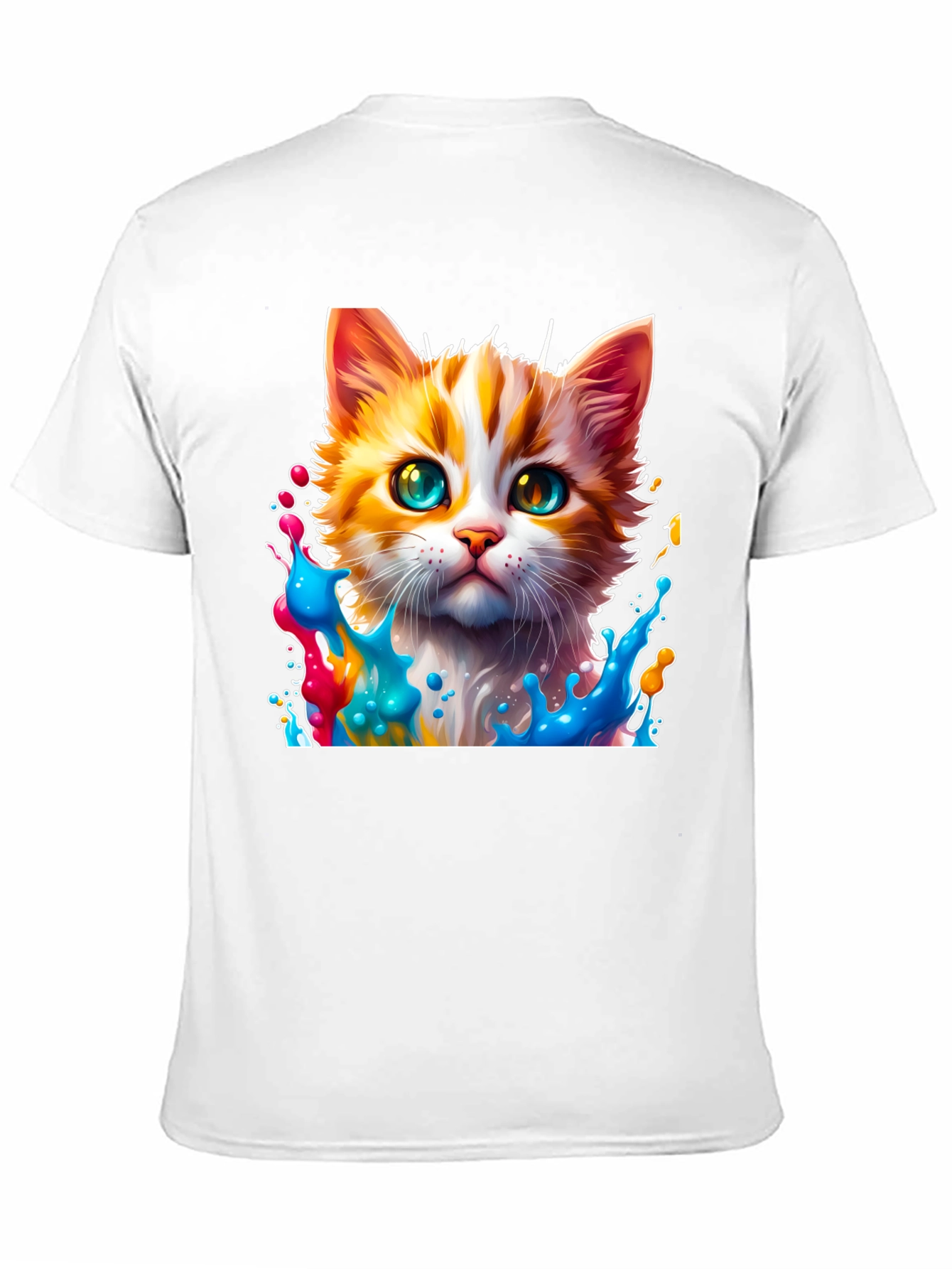Colorful Cat Splash T-Shirt