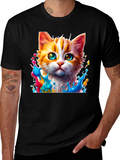 Colorful Cat Splash T-Shirt