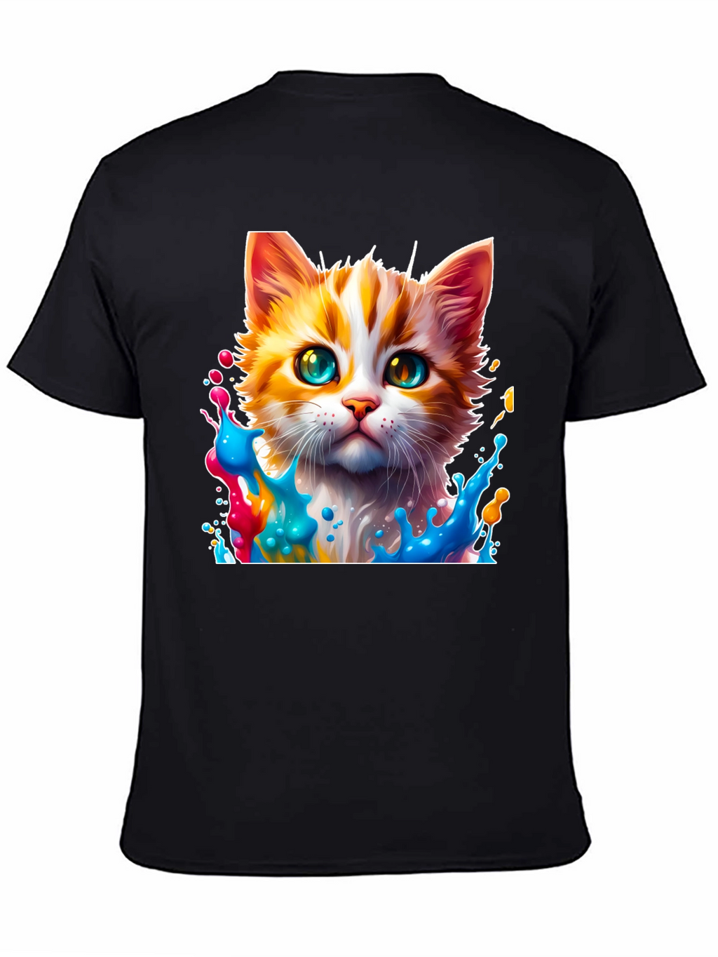 Colorful Cat Splash T-Shirt