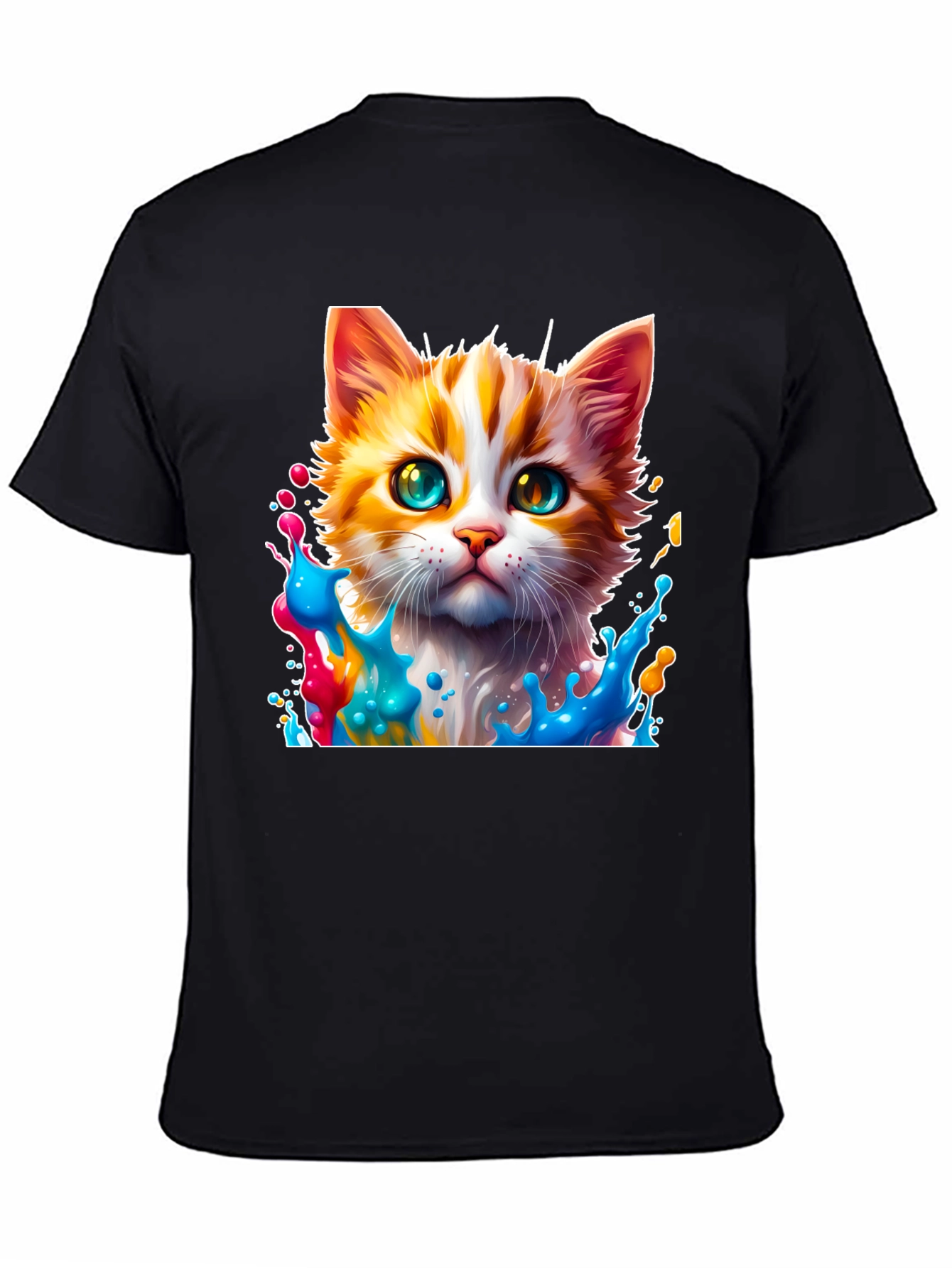 Colorful Cat Splash T-Shirt