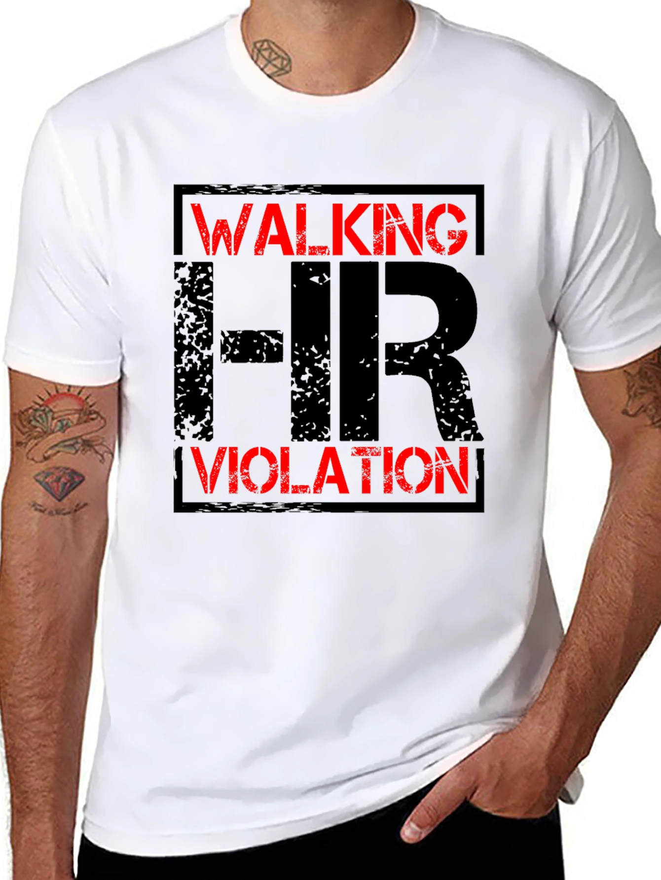 Walking HR Violation Graphic T-Shirt