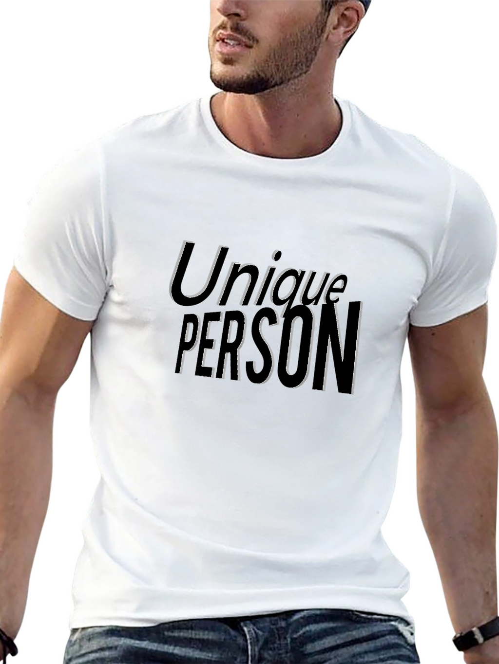Unique Person Black T-Shirt