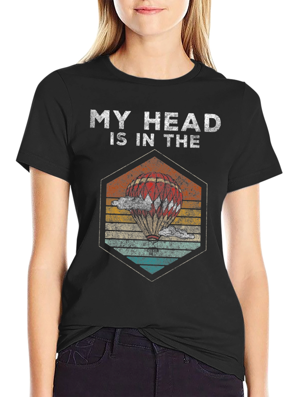 My Head Is In The Clouds T-Shirt Balloon Design