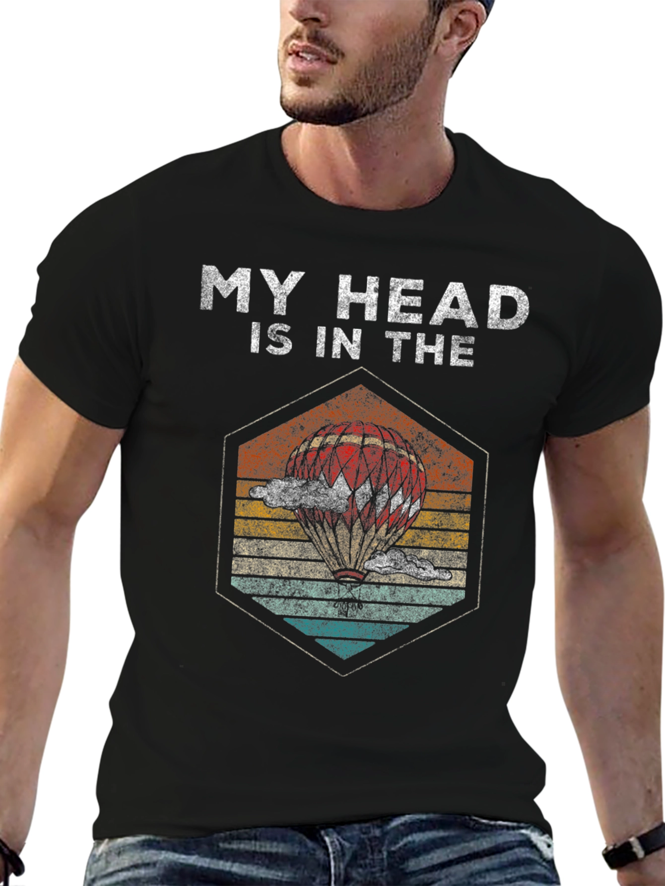 My Head Is In The Clouds T-Shirt Balloon Design