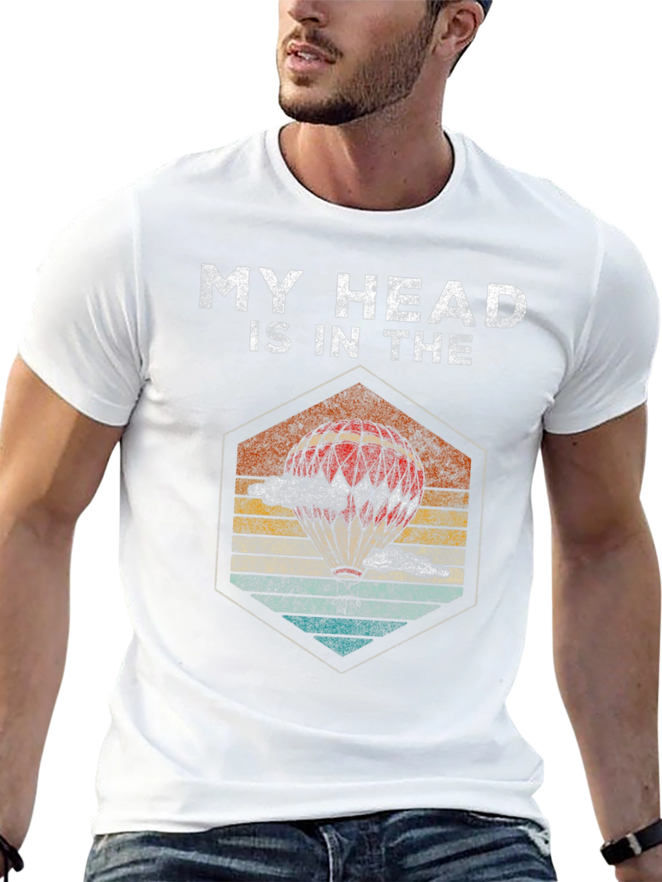 My Head Is In The Clouds T-Shirt Balloon Design