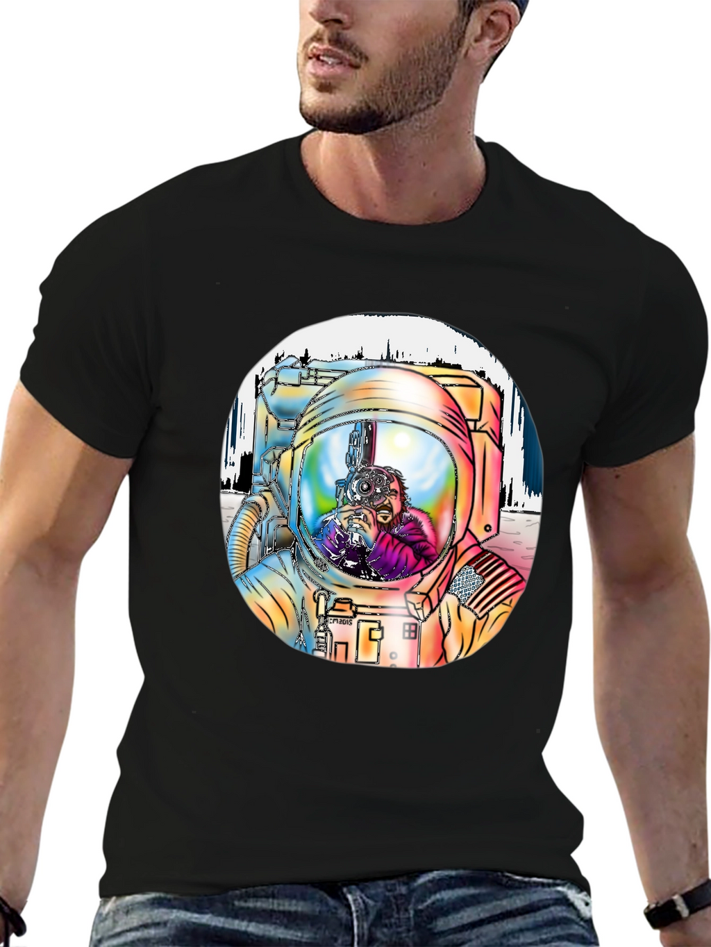 Astronaut Graphic Print T-Shirt