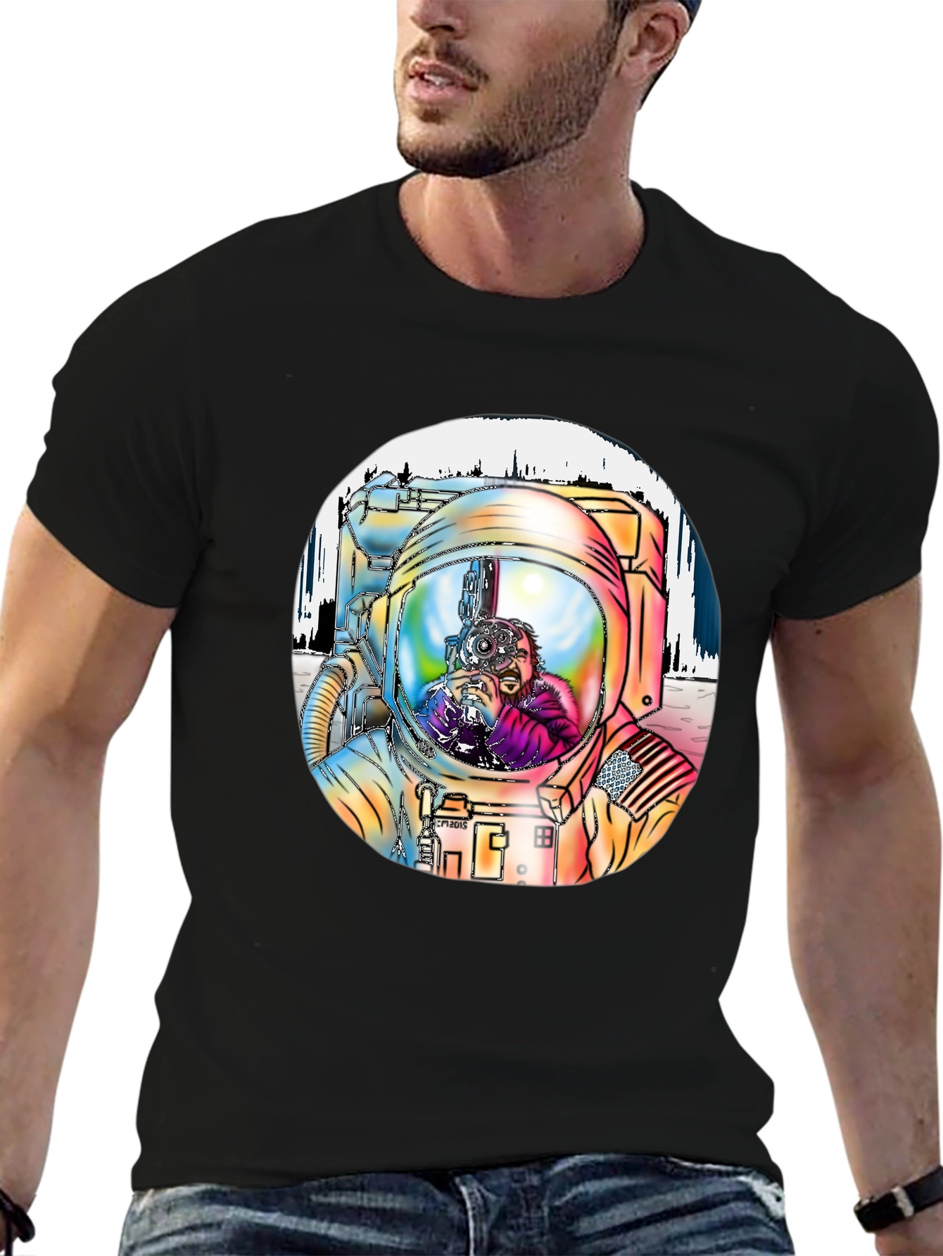 Astronaut Graphic Print T-Shirt
