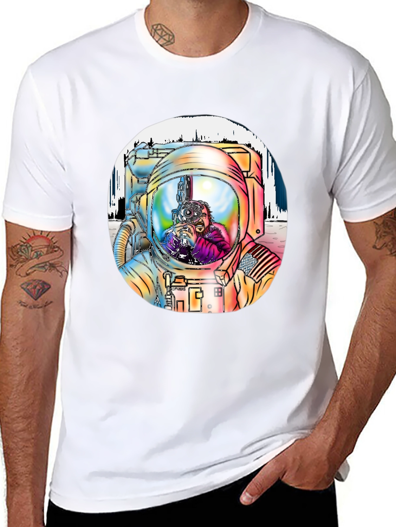 Astronaut Graphic Print T-Shirt
