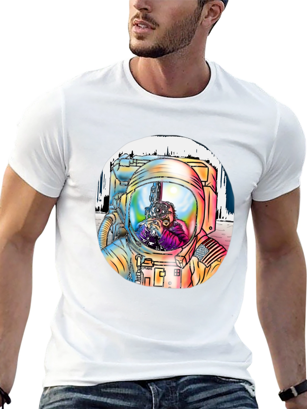 Astronaut Graphic Print T-Shirt