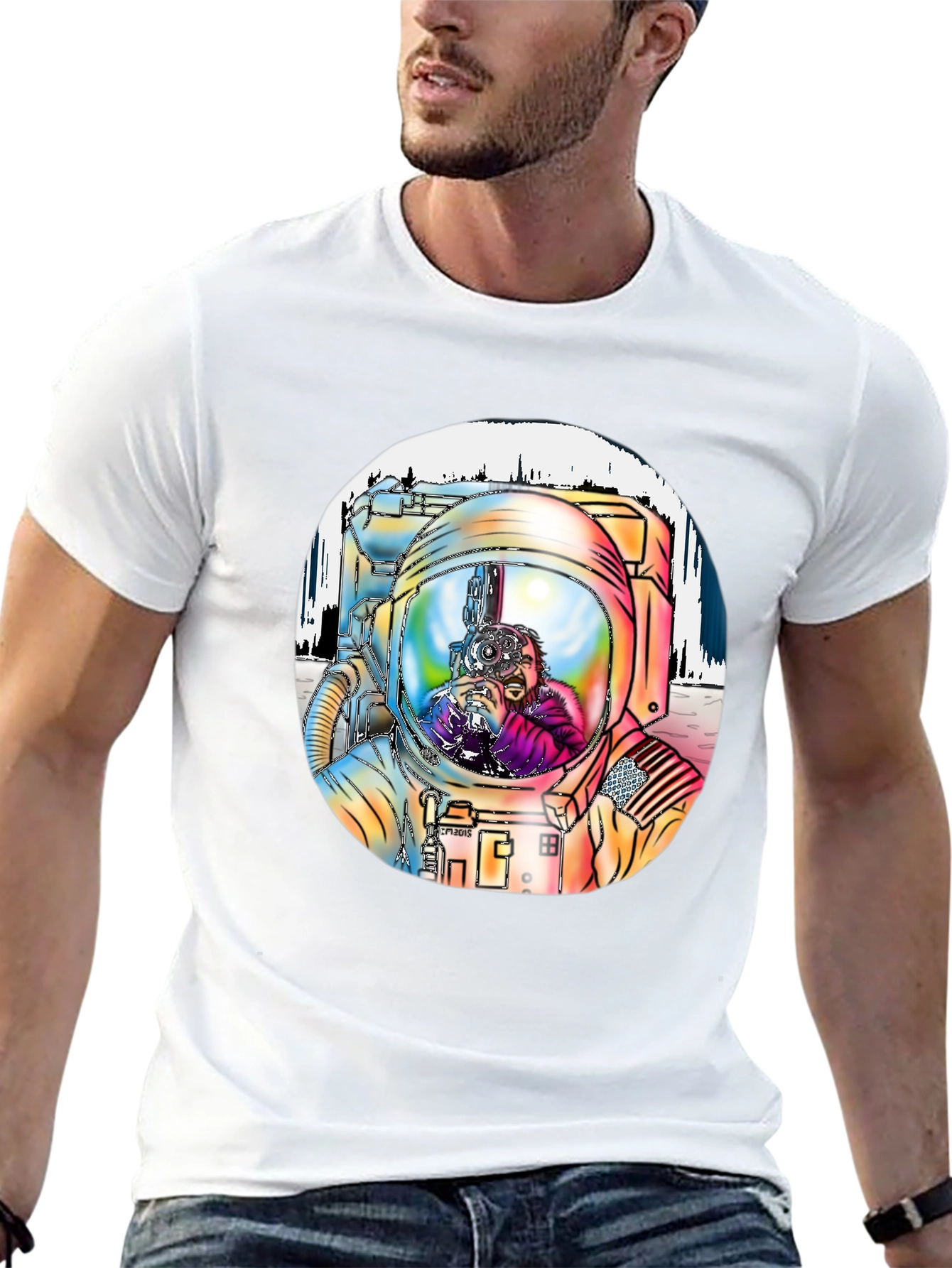 Astronaut Graphic Print T-Shirt