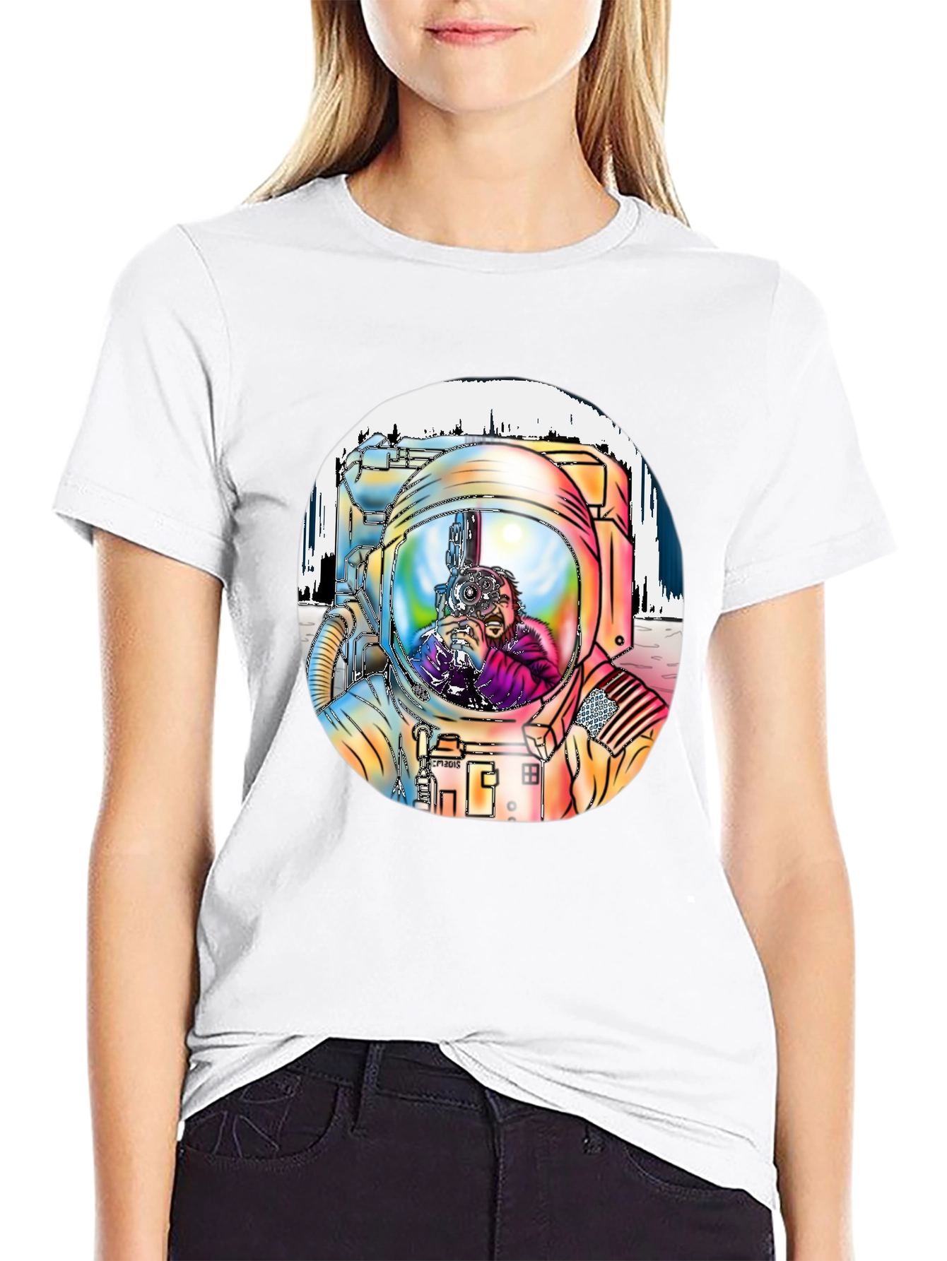 Astronaut Graphic Print T-Shirt