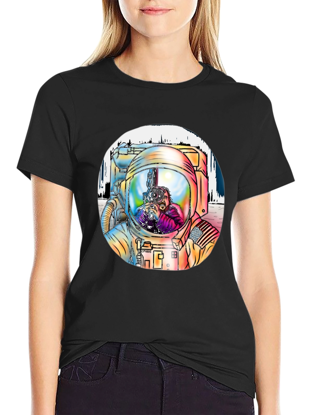 Astronaut Graphic Print T-Shirt