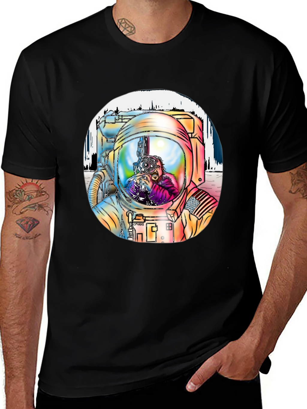 Astronaut Graphic Print T-Shirt