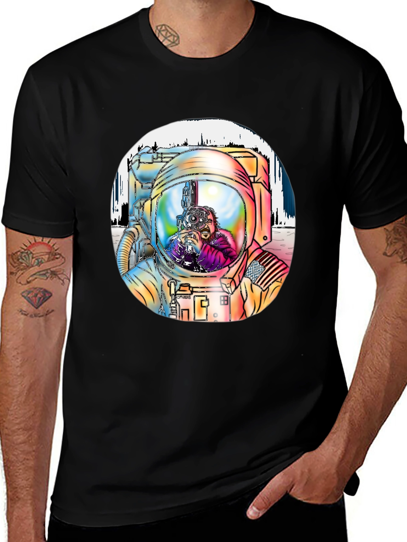 Astronaut Graphic Print T-Shirt