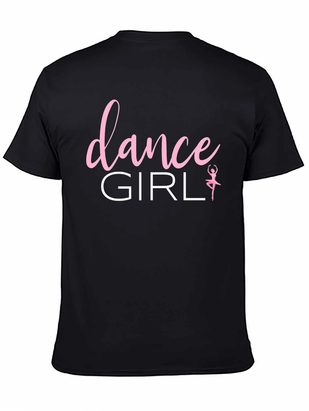 Dance Girl Graphic Tee - Black Cotton T-Shirt