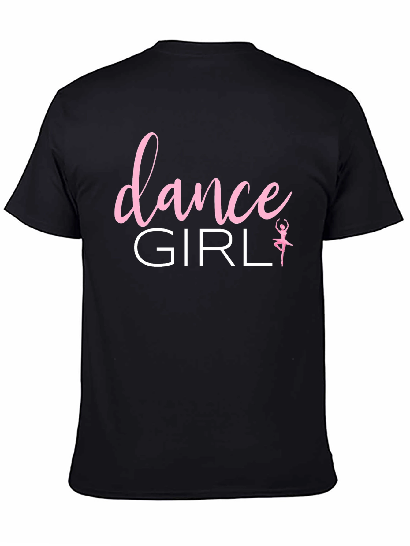 Dance Girl Graphic Tee - Black Cotton T-Shirt