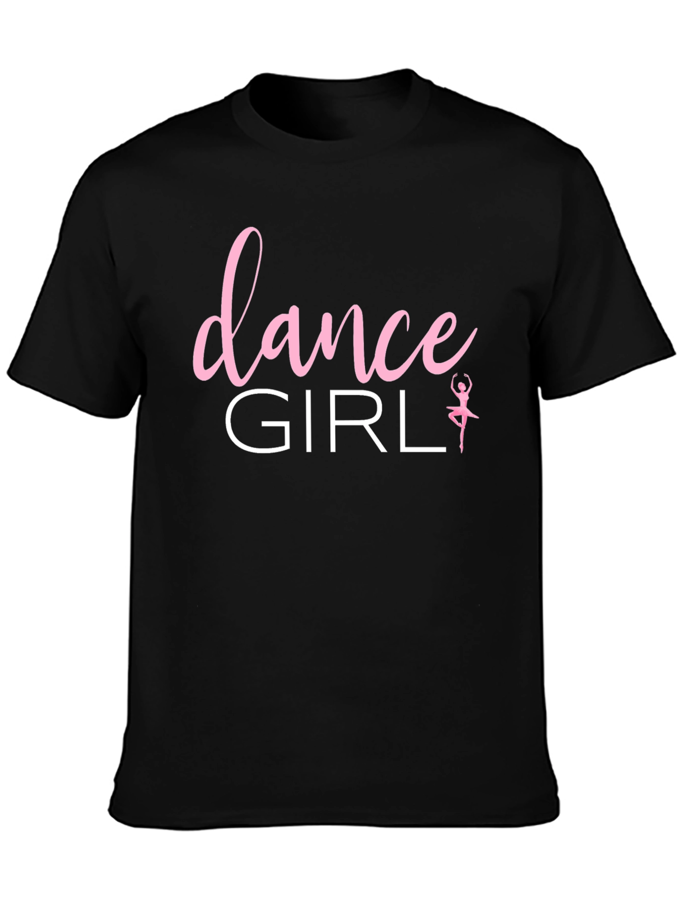 Dance Girl Graphic Tee - Black Cotton T-Shirt