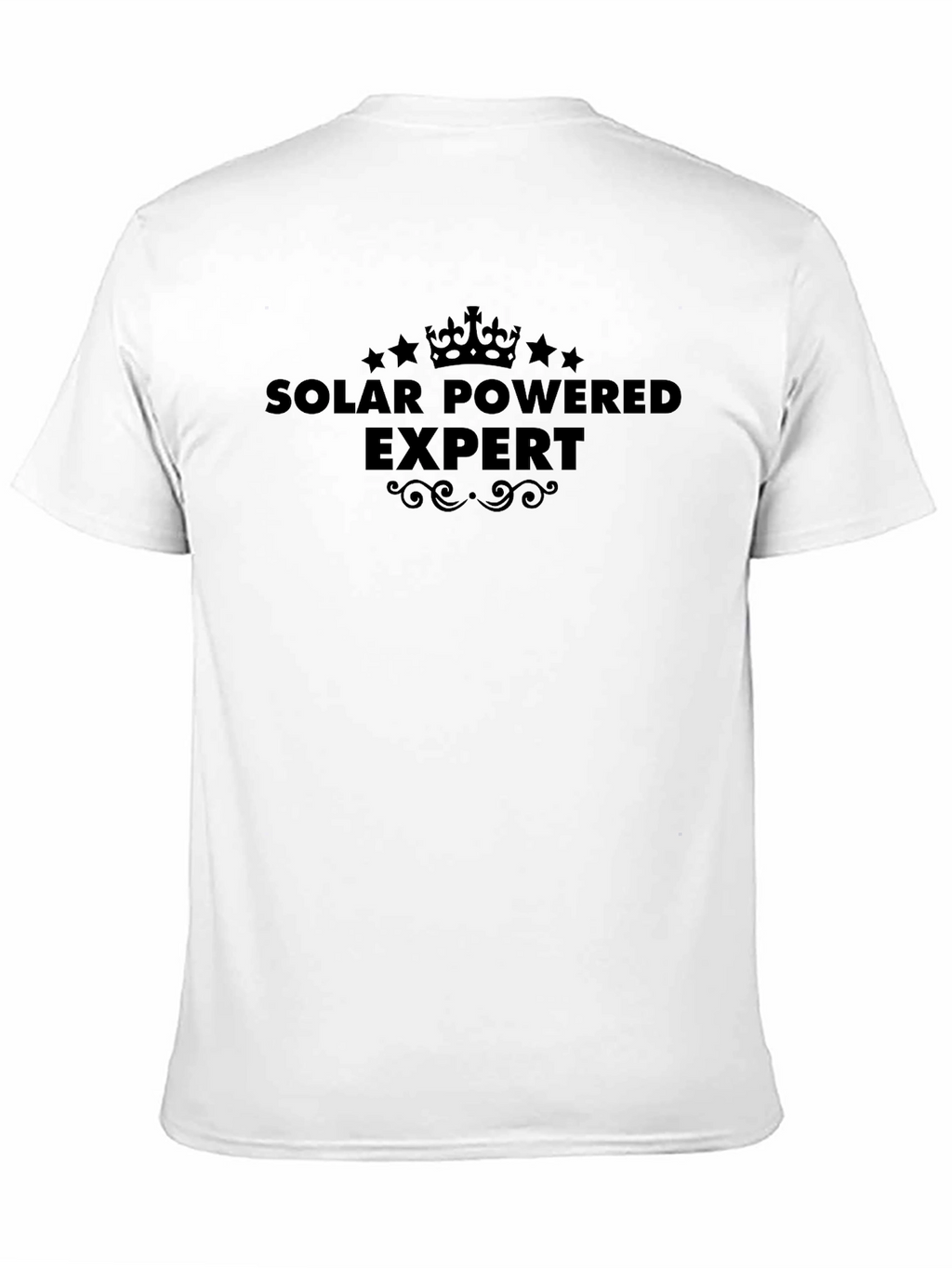 Solar Powered Expert T-Shirt - Black Crew Neck Tee