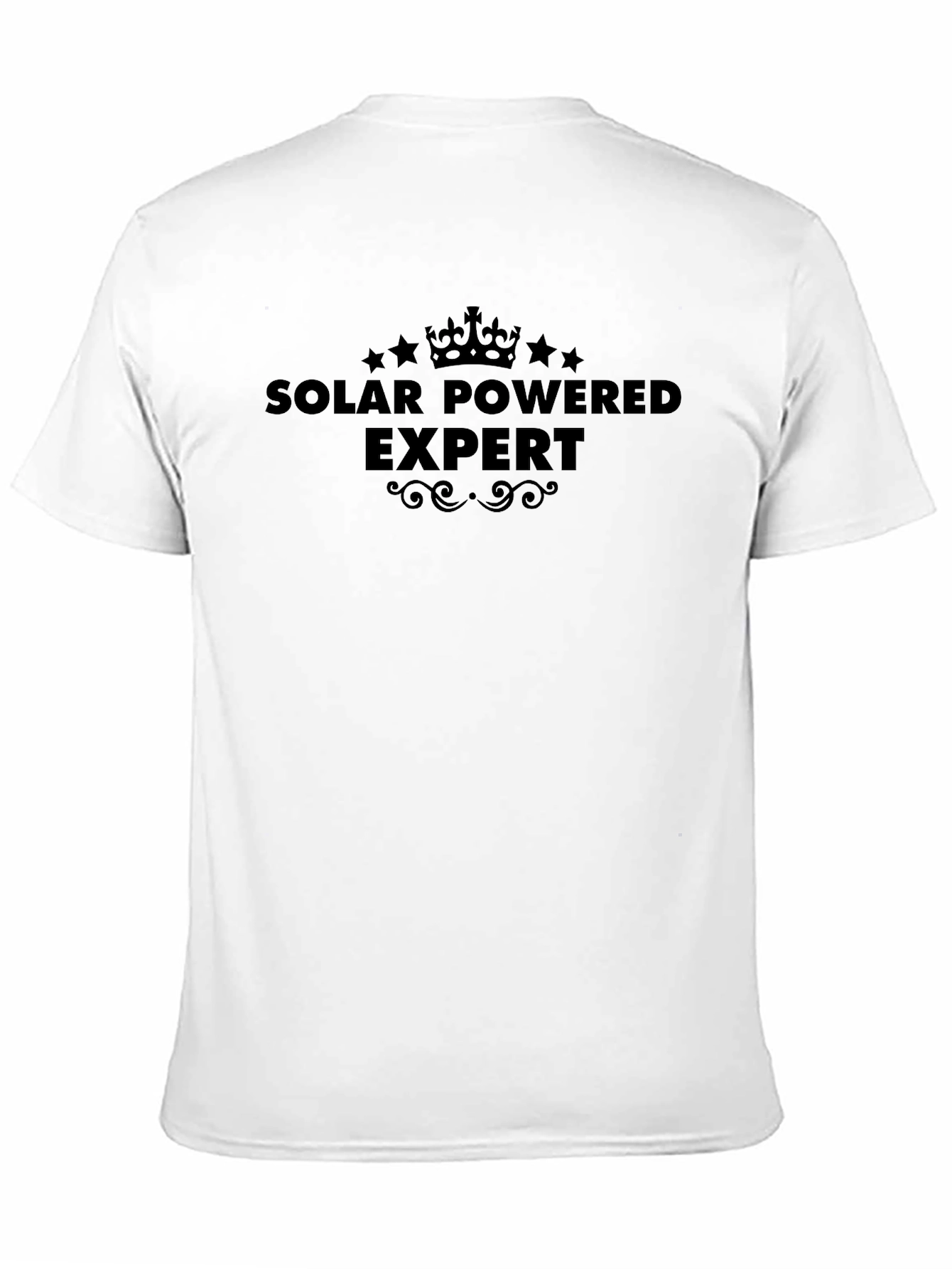 Solar Powered Expert T-Shirt - Black Crew Neck Tee