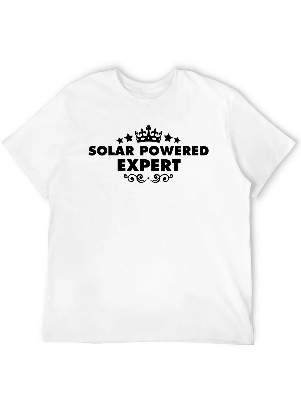 Solar Powered Expert T-Shirt - Black Crew Neck Tee