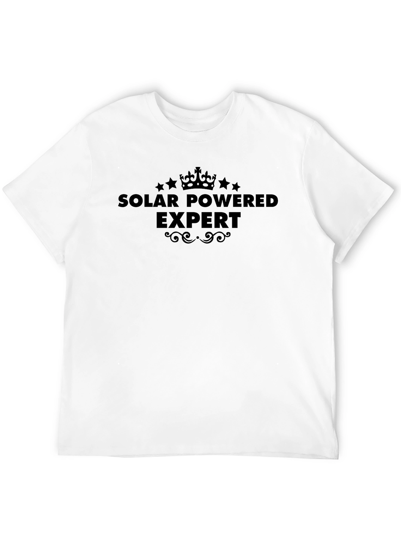 Solar Powered Expert T-Shirt - Black Crew Neck Tee