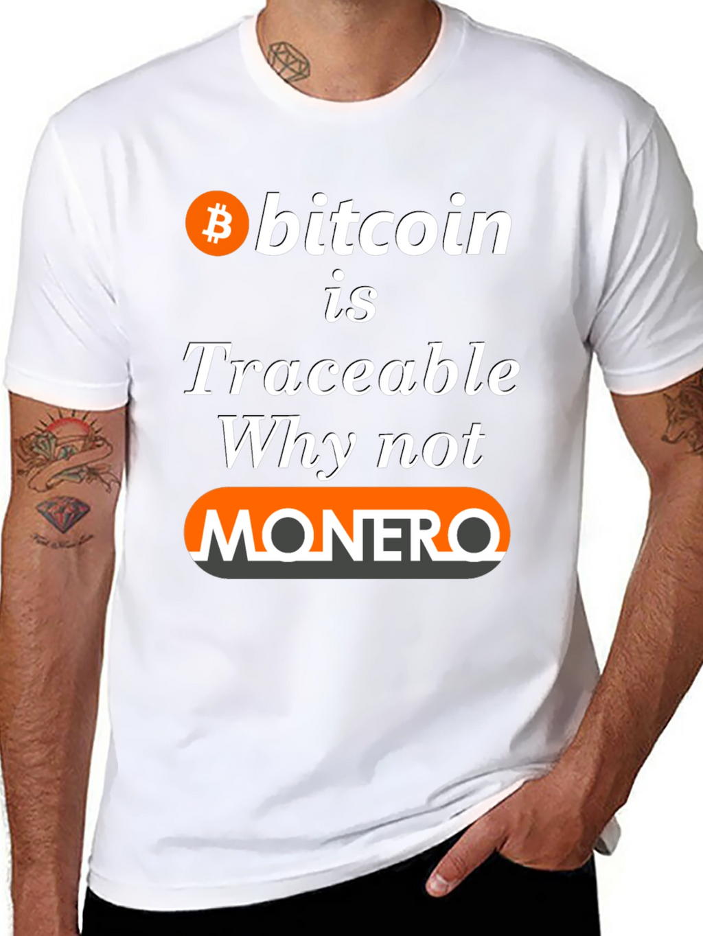 Bitcoin Traceable Monero T-Shirt - Crypto Tee