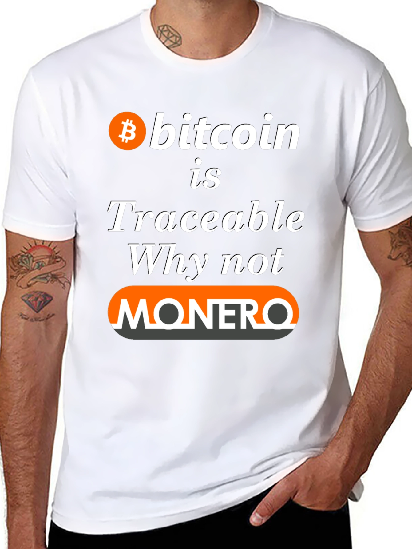 Bitcoin Traceable Monero T-Shirt - Crypto Tee