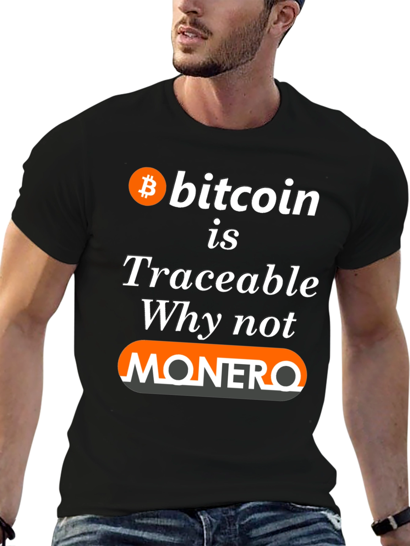 Bitcoin Traceable Monero T-Shirt - Crypto Tee