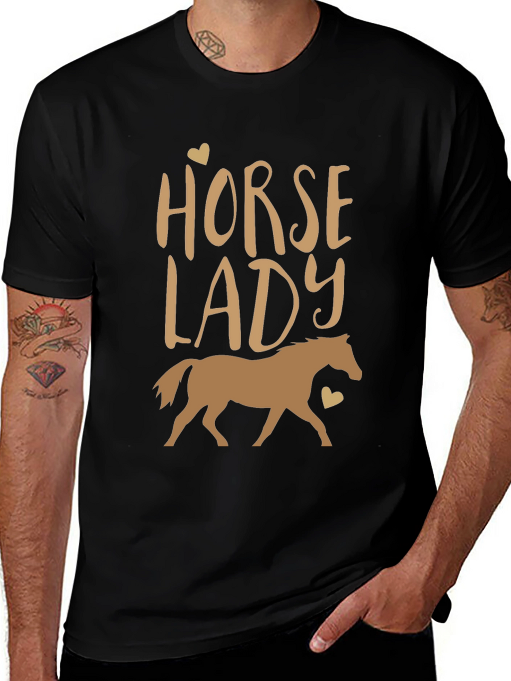 Horse Lady Graphic Tee - Equestrian Style Shirt