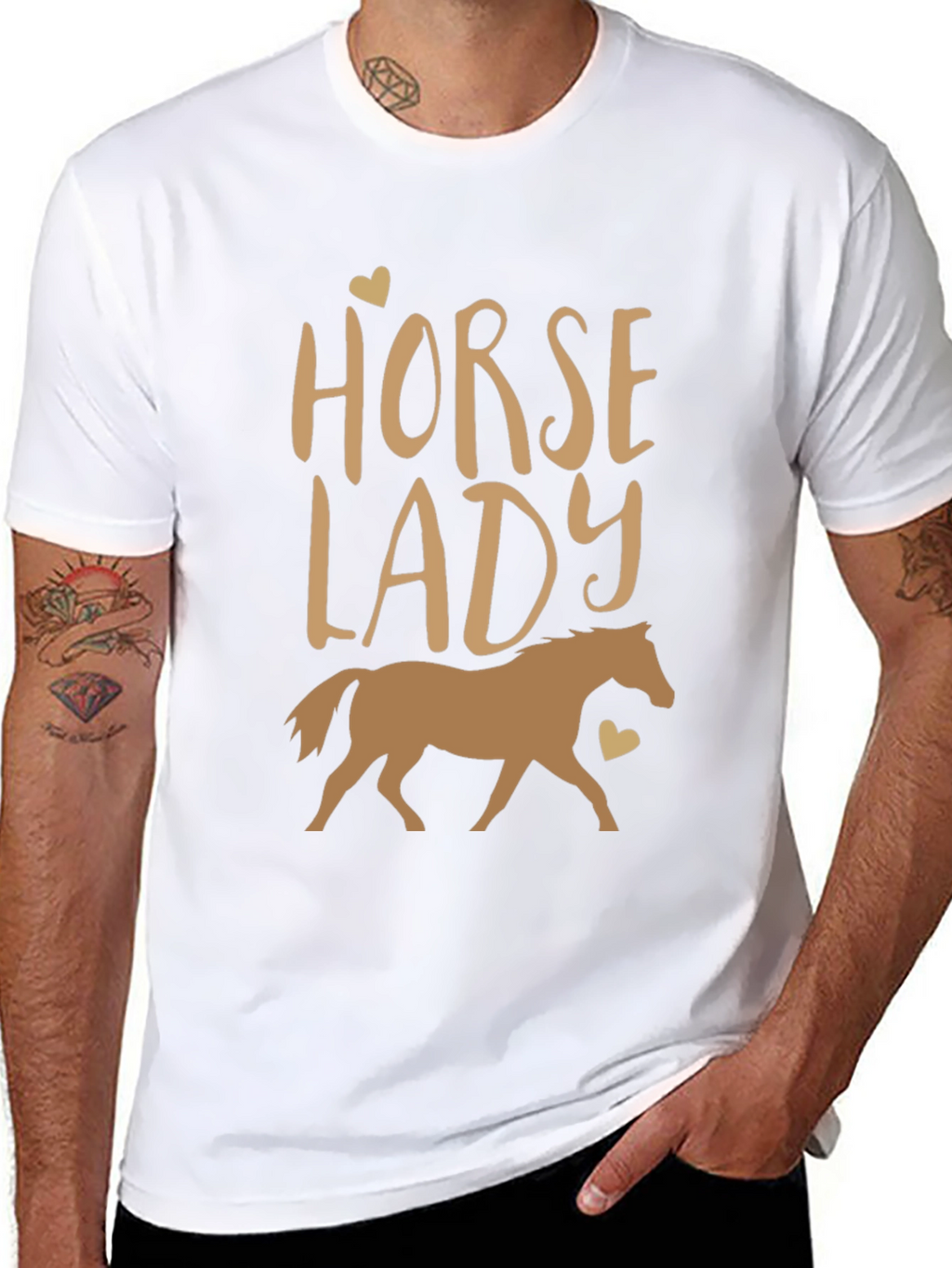 Horse Lady Graphic Tee - Equestrian Style Shirt