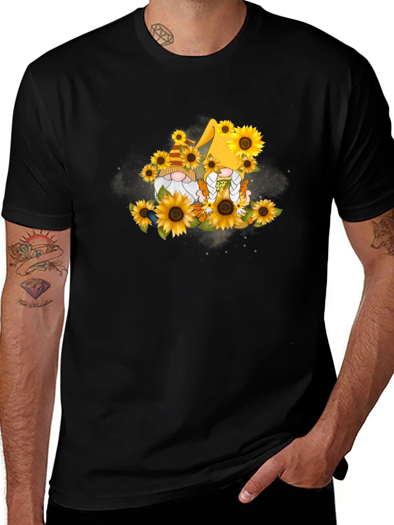 Sunflower Gnomes T-Shirt - Unique Graphic Tee