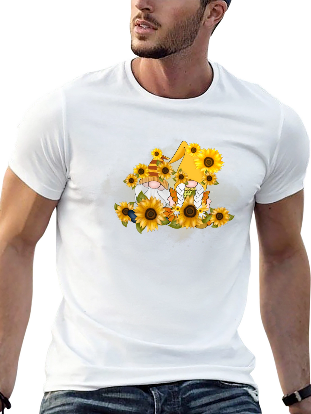 Sunflower Gnomes T-Shirt - Unique Graphic Tee