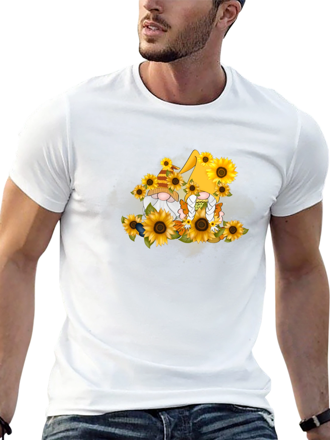 Sunflower Gnomes T-Shirt - Unique Graphic Tee