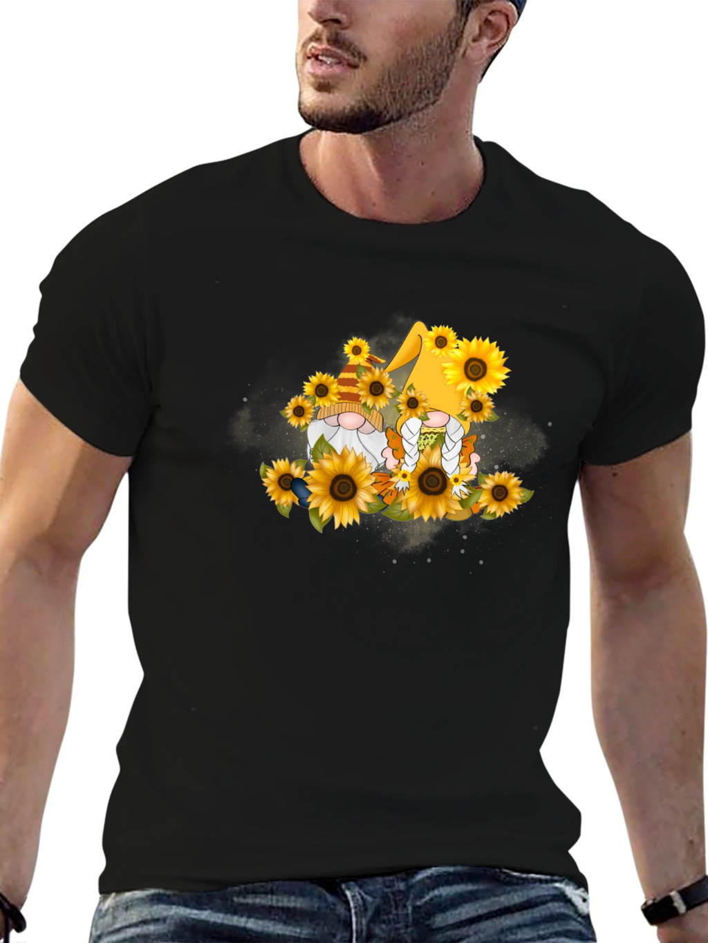 Sunflower Gnomes T-Shirt - Unique Graphic Tee